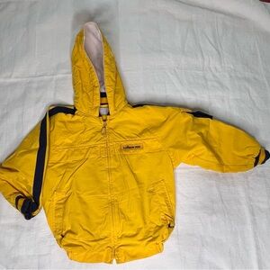 London Fog T4 Yellow Hooded Jacket with Black Accents